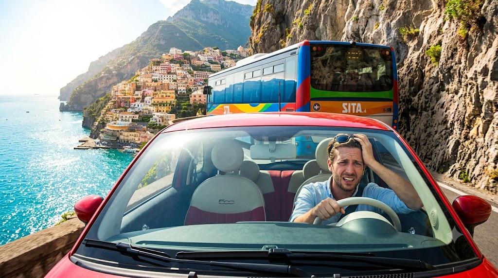 Alquilé un auto en la Costa Amalfitana buscando romance (y fue una pesadilla de 800 euros)