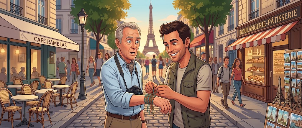 Si alguien te ofrece esta pulsera "gratis" en Europa, corre (La estafa que nadie te cuenta)